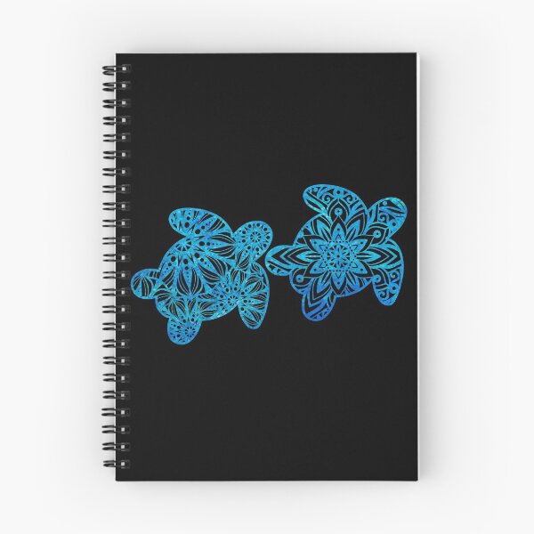 Item preview, Two Sea Turtles Mandala Watercolor Blue designed and sold by SassAndHoney.