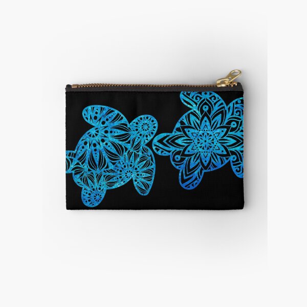 Item preview, Two Sea Turtles Mandala Watercolor Blue designed and sold by SassAndHoney.