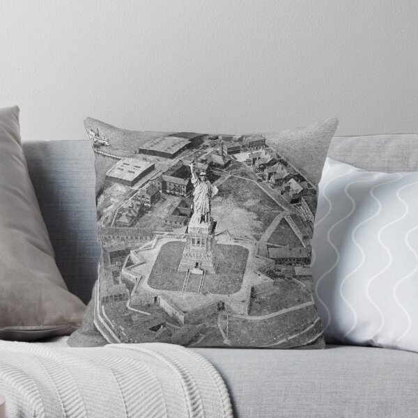 Item preview, Liberty Island Black and White Photograph (1921) designed and sold by BravuraMedia.
