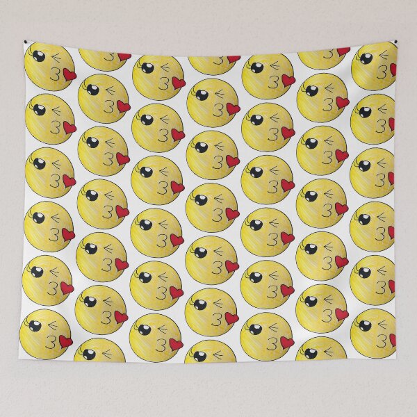 Item preview, Emoji Kiss Face Drawing designed and sold by zariast.