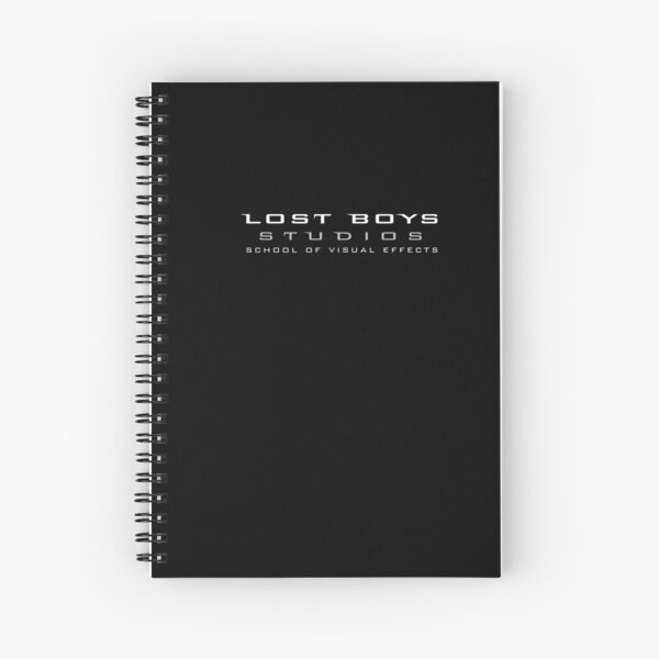 Lost Boys Studios - Small White Text Spiral Notebook