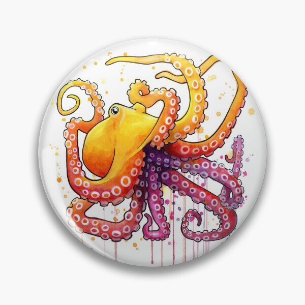 Octopus Sunrise Pin