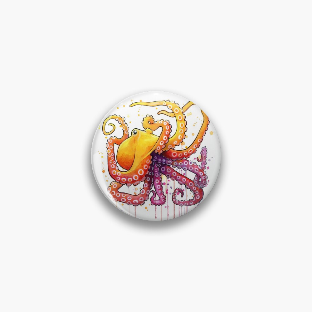Octopus Sunrise Pin
