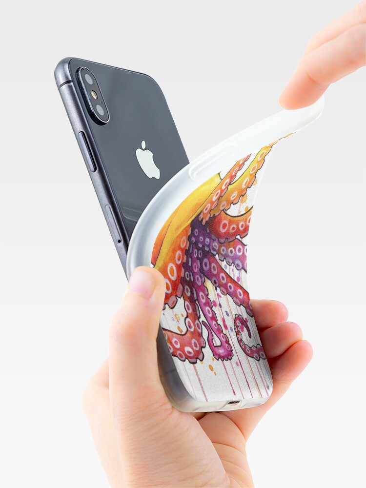Alternate view of Octopus Sunrise iPhone Case & Cover