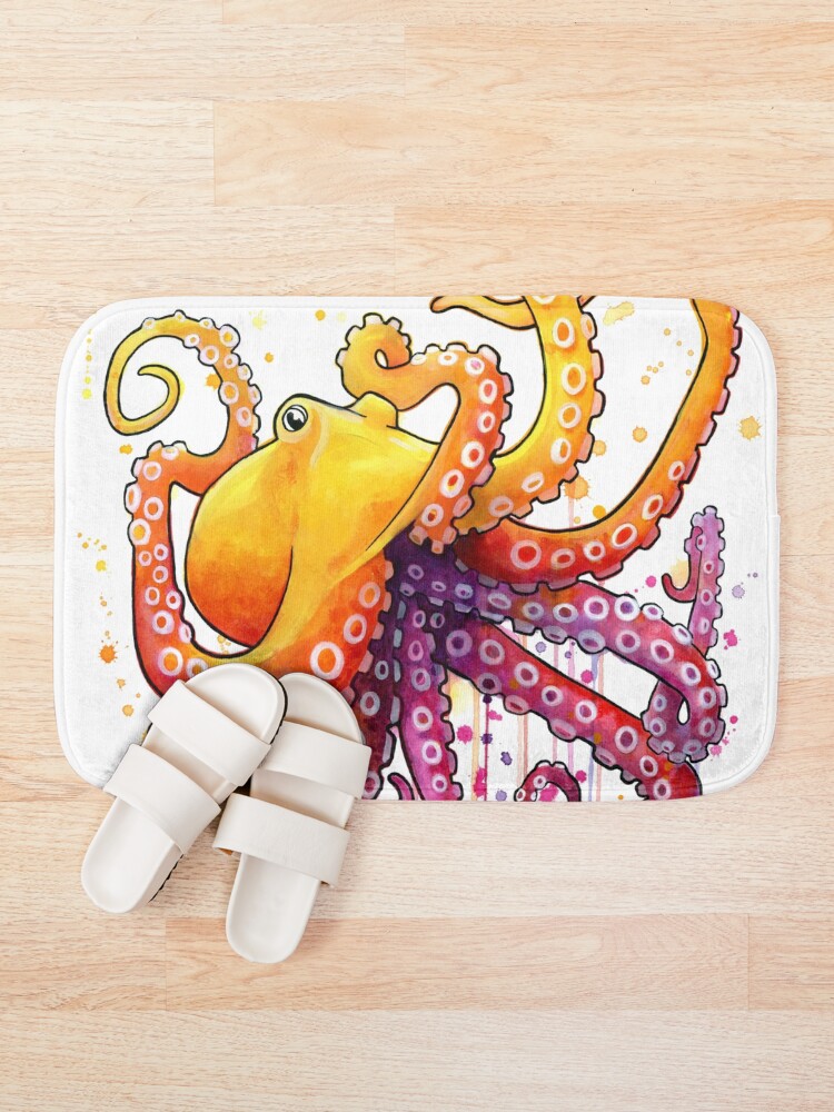 Alternate view of Octopus Sunrise Bath Mat