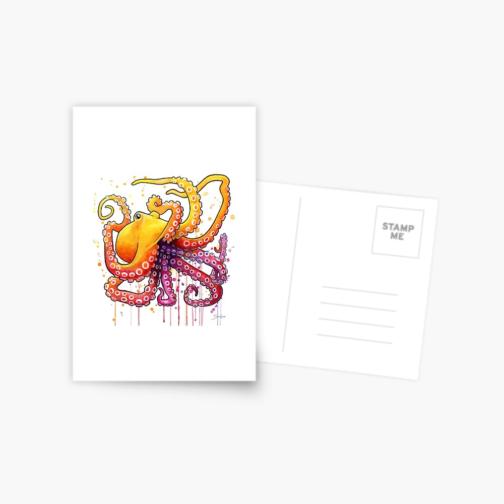 Octopus Sunrise Postcard