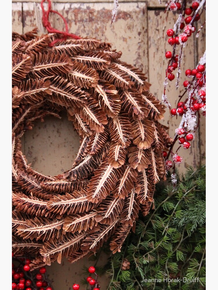 Thumbnail 2 of 2, Greeting Card, Christmas Wreaths designed and sold by JeanneHorak.