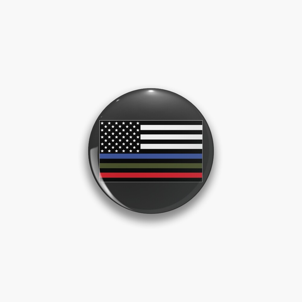 Police, Military and Fire Flag Pin