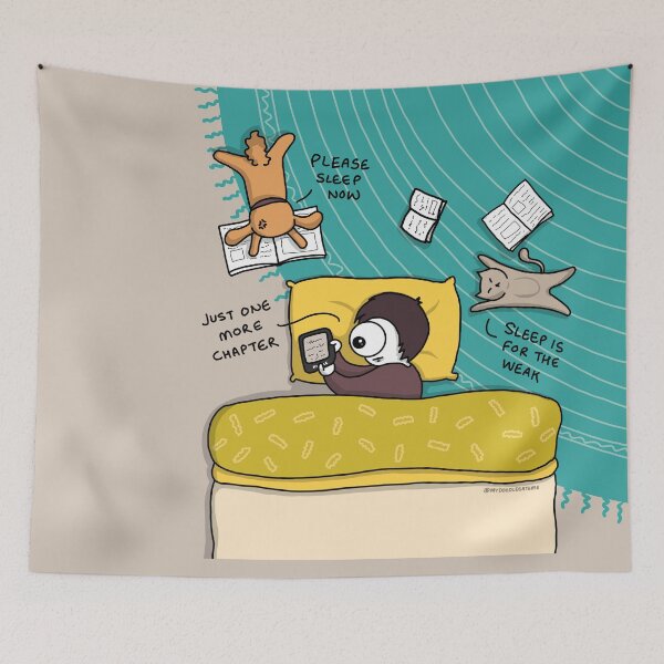 Item preview, Sleep is for the week - Cat Reading - Dog Reading designed and sold by mydoodlesateme.
