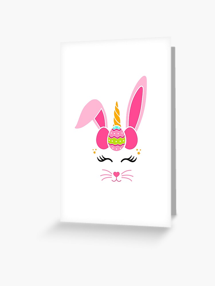 Download Easter Unicorn Unicorn Easter Bunny Face Unicorn Bunny Baby Easter Baby Girl Easter Babys First Easter 1st Easter For Girl Greeting Card By Ebrink2 Redbubble