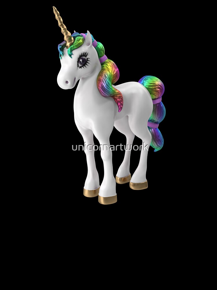 unicorn with rainbow hair toy