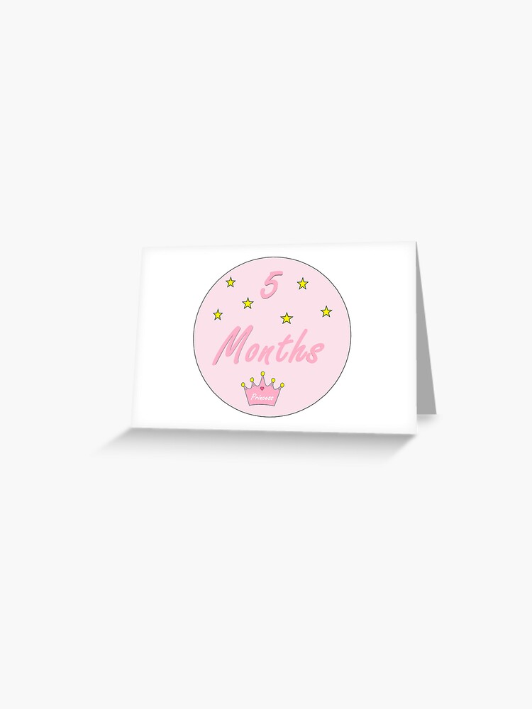 Carte De Vœux 5 Mois Bebe Mois Sticker Par Superchele Redbubble