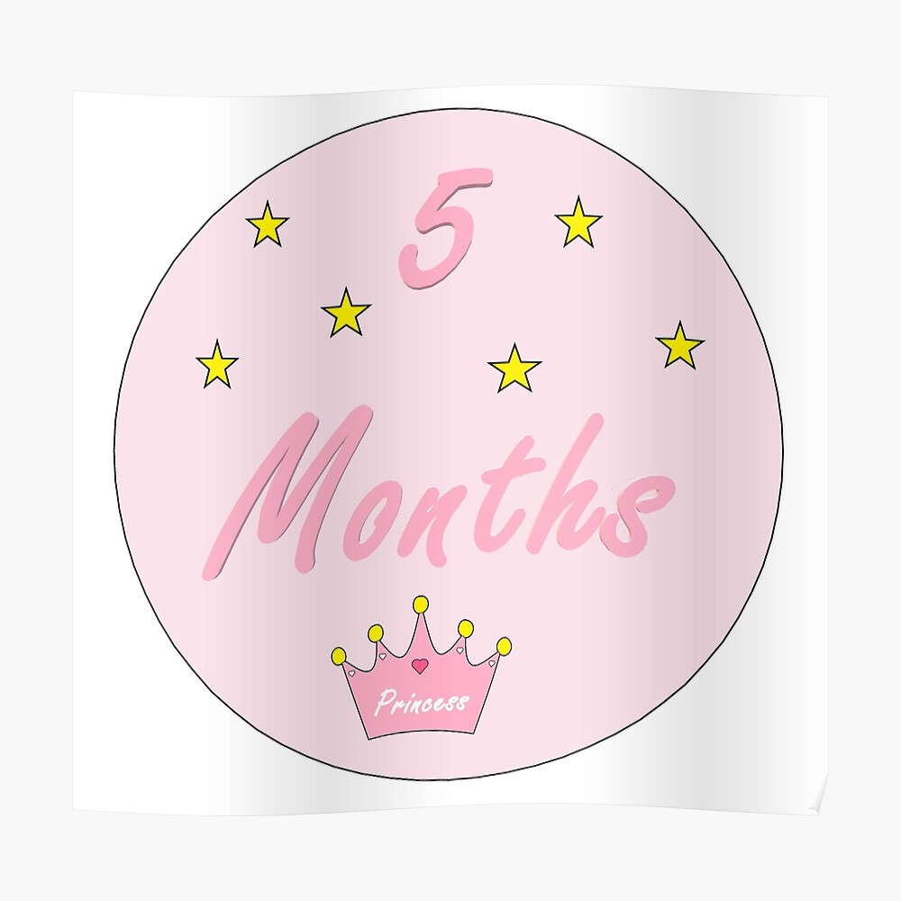 Carte De Vœux 5 Mois Bebe Mois Sticker Par Superchele Redbubble