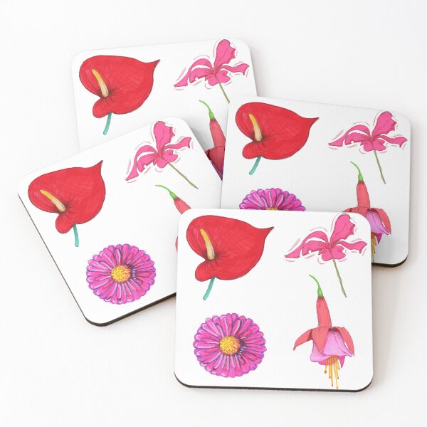 Item preview, Magenta Flowers designed and sold by PapieroweDrzewo.