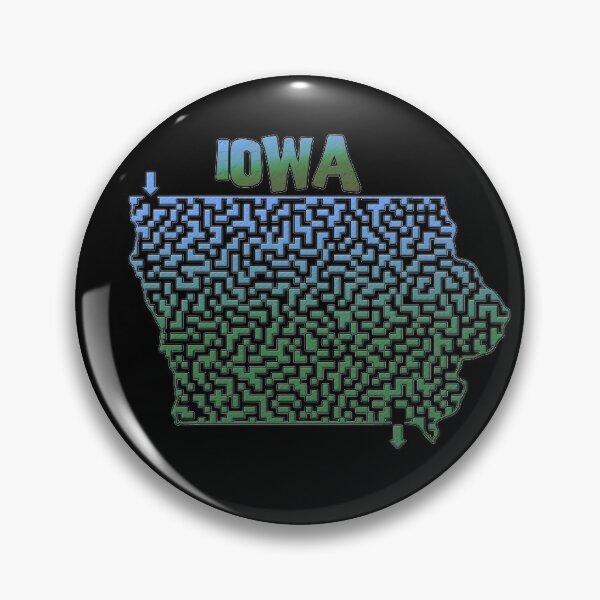 Item preview, Iowa State Outline Maze & Labyrinth designed and sold by gorff.