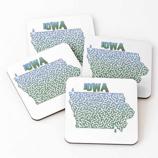 Item preview, Iowa State Outline Maze & Labyrinth designed and sold by gorff.