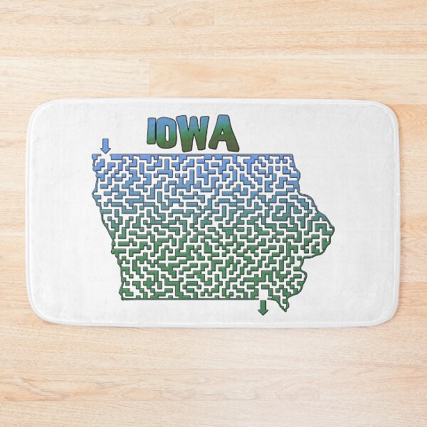 Item preview, Iowa State Outline Maze & Labyrinth designed and sold by gorff.