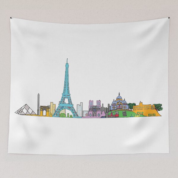Item preview, Paris skyline designed and sold by KitCatCards.