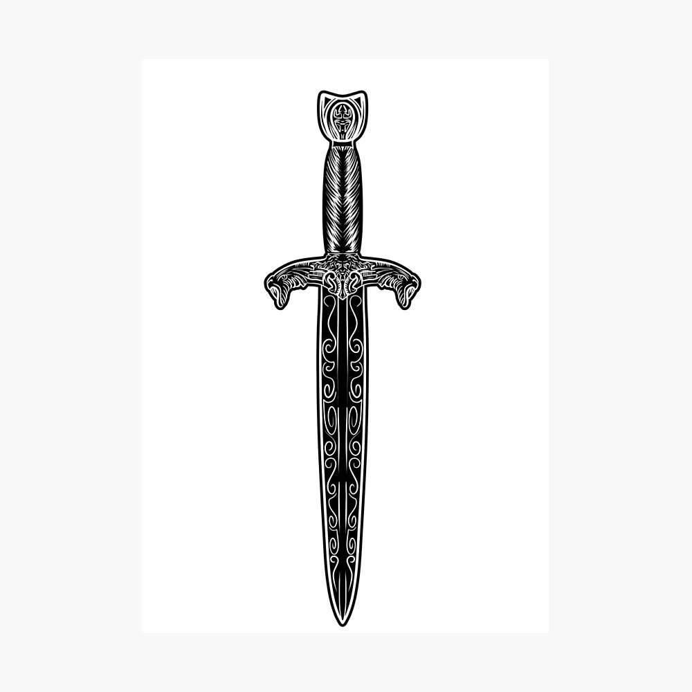 Ornate Dagger Of Lions Poster By Arronboard Redbubble