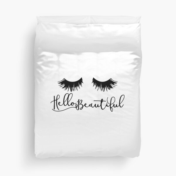 Hello Beautiful - Eyelash Print Duvet Cover