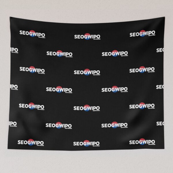 Item preview, Seogwipo - South Korea including Red / Blue Circle Background designed and sold by agsduy.