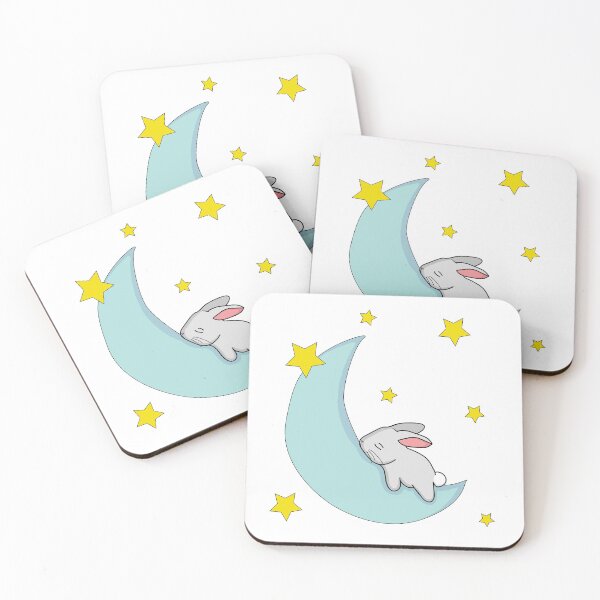 Item preview, Cute Bunny Rabbit Sleep Moon Stars designed and sold by LimiBiz.