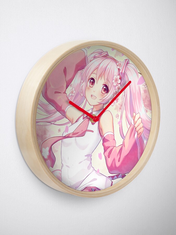 Alternate view of Sakura Miku Clock