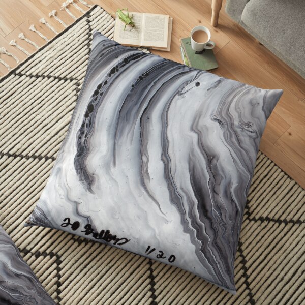 Waves on The Moon Floor Pillow