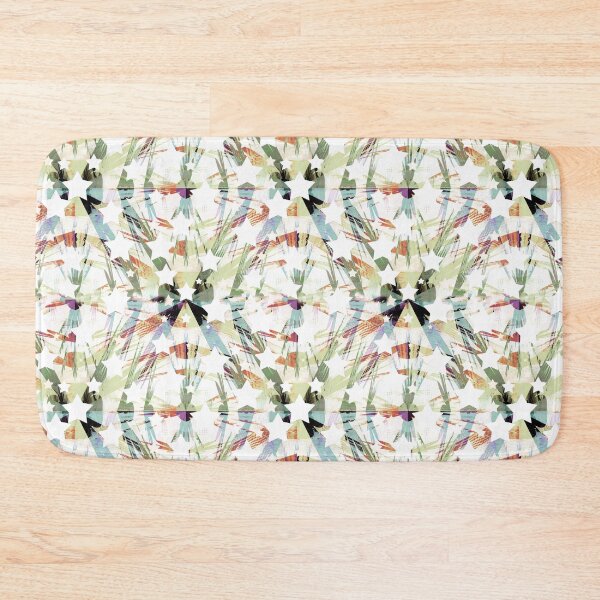 Item preview, star shaped abstract textured seamless pattern designed and sold by hutofdesigns.