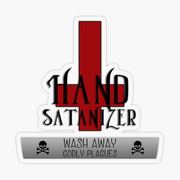 "Hand Satanizer Spray Bottle Label" Sticker by CherryMartini Redbubble