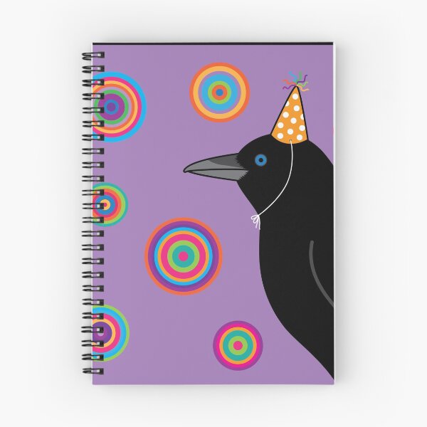 Item preview, Birthday Crow Purple Background designed and sold by dreamingdogs.