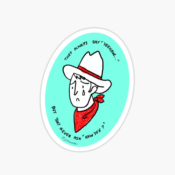 Sensitive Cowboy Sticker