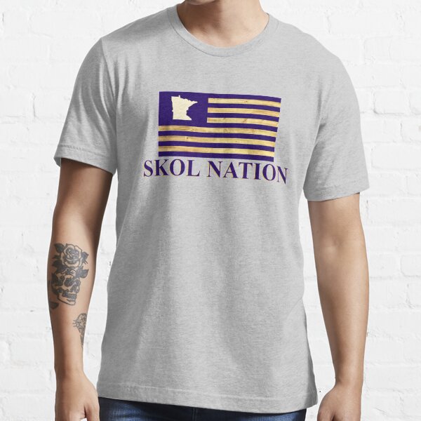 Skol Nation Woodgrain Flag Essential T-Shirt