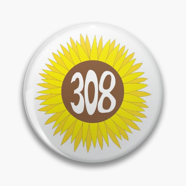Item preview, Hand Drawn Nebraska Sunflower 308 Area Code designed and sold by itsrturn.