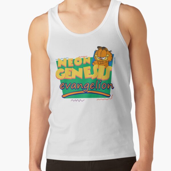 Neon Genesis Evangelion Meets Garfield And Friends Tank Top
