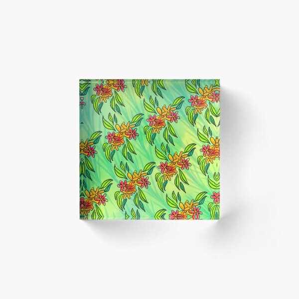 Tropical Spring Acrylic Block