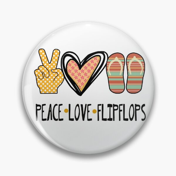 Item preview, Peace Love Flipflops, Summer Flip flops, Peace Love designed and sold by Khalu.