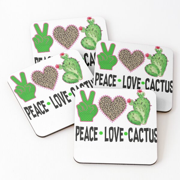 Item preview, Peace Love Cactus, Cactus Lover, Mexican Cactus, Cheetah Print designed and sold by Khalu.