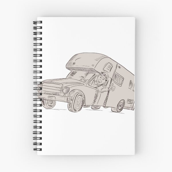 Item preview, Camper Van Driver Thumbs Up Drawing designed and sold by patrimonio.