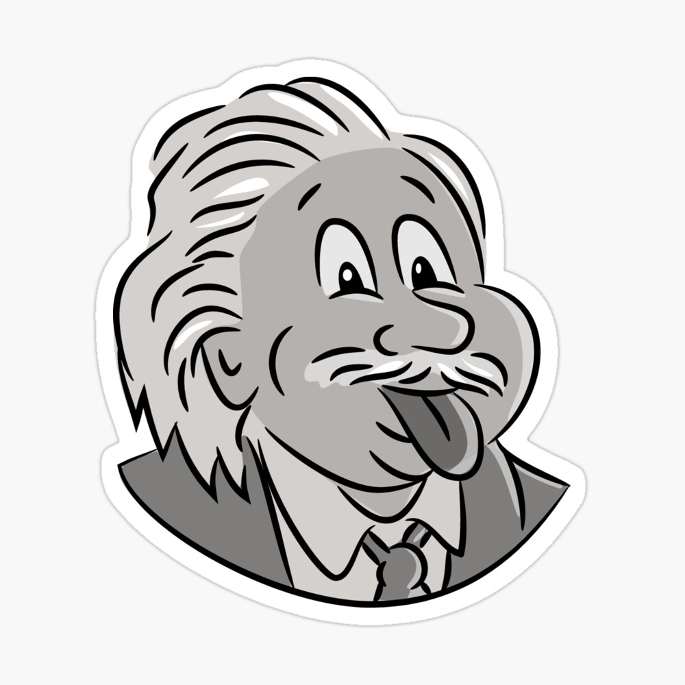 Lienzo «Albert Einstein sacando la lengua de dibujos animados» de ...