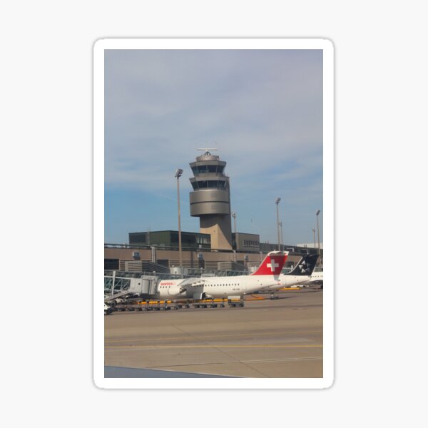 Flight from Malta to Zurich Sticker