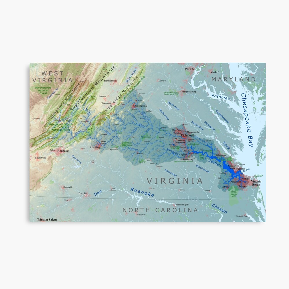 James River Map With States