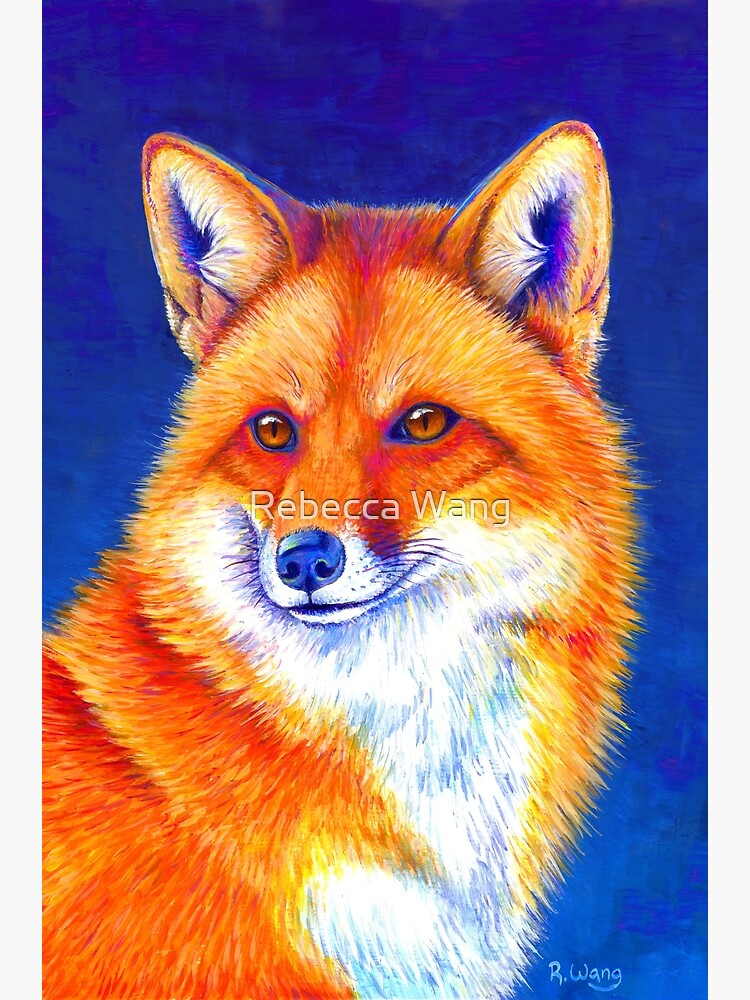 Vibrant Flame - Colorful Red Fox by lioncrusher