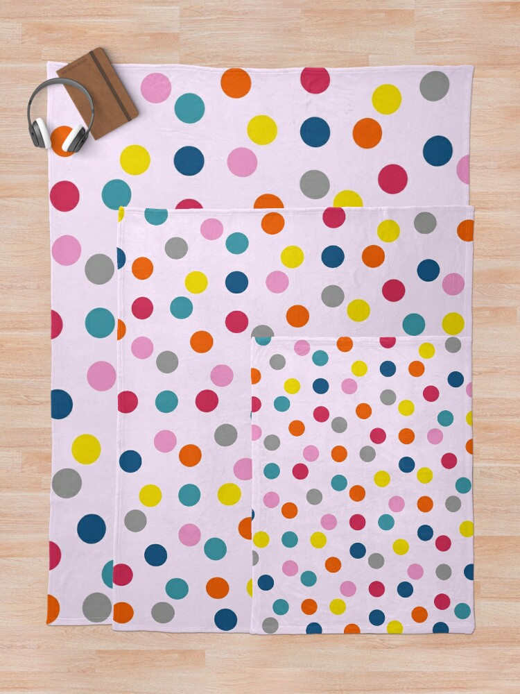 Rainbow polka dot cheap blanket