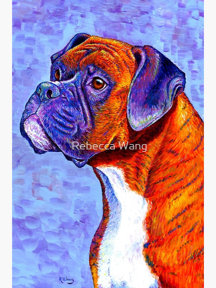 Devoted Guardian - Colorful Brindle Boxer Dog by lioncrusher