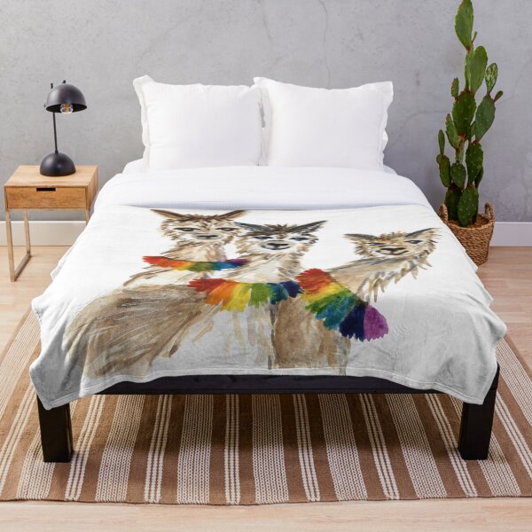 Chakra Alpacas Throw Blanket