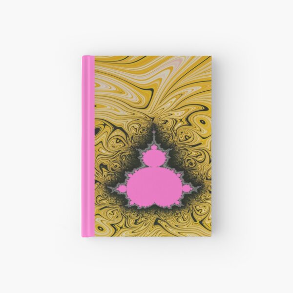 Pink Fusion Fractal Energy Abstract Art Hardcover Journal