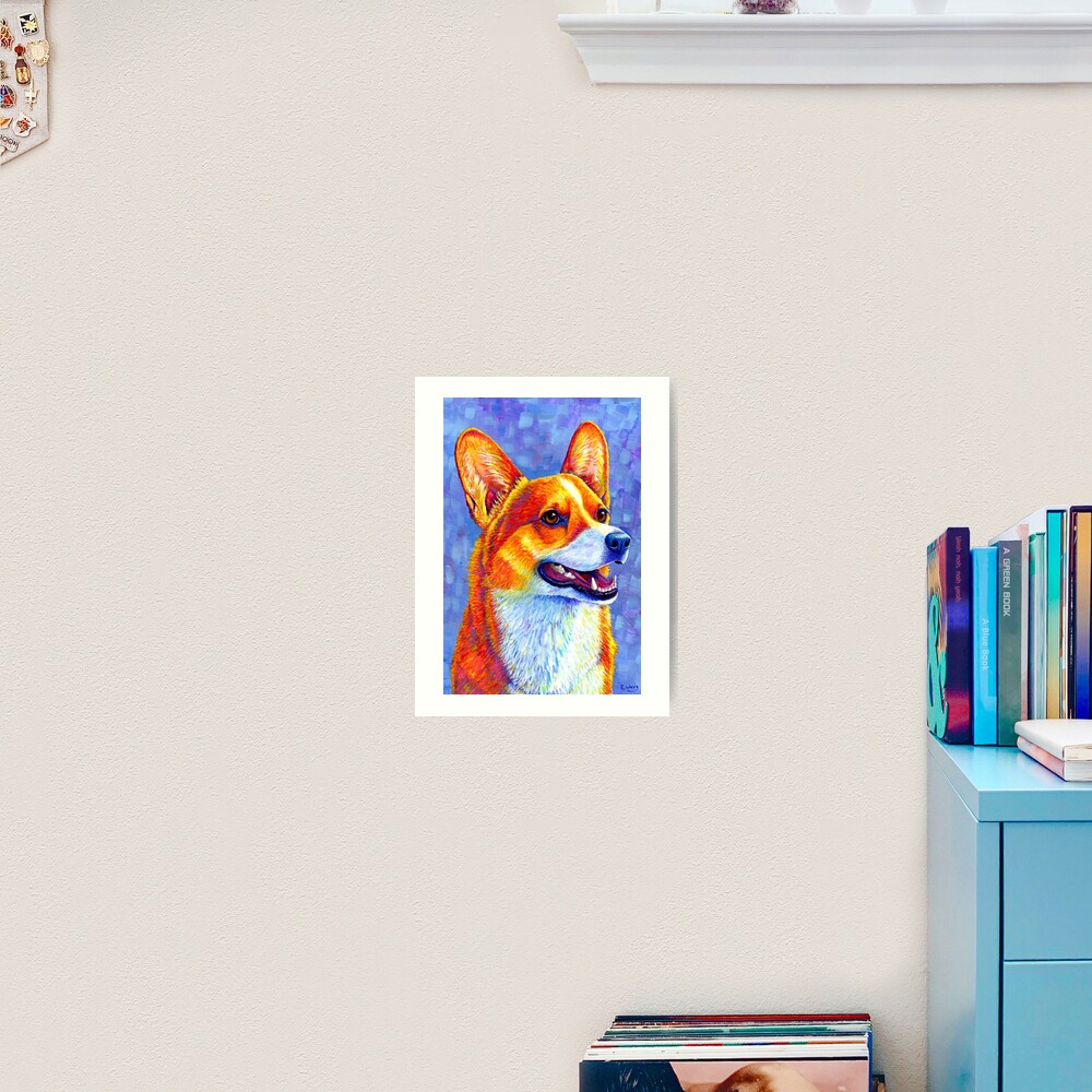 Mischief Maker - Colorful Pembroke Welsh Corgi Dog Art Print