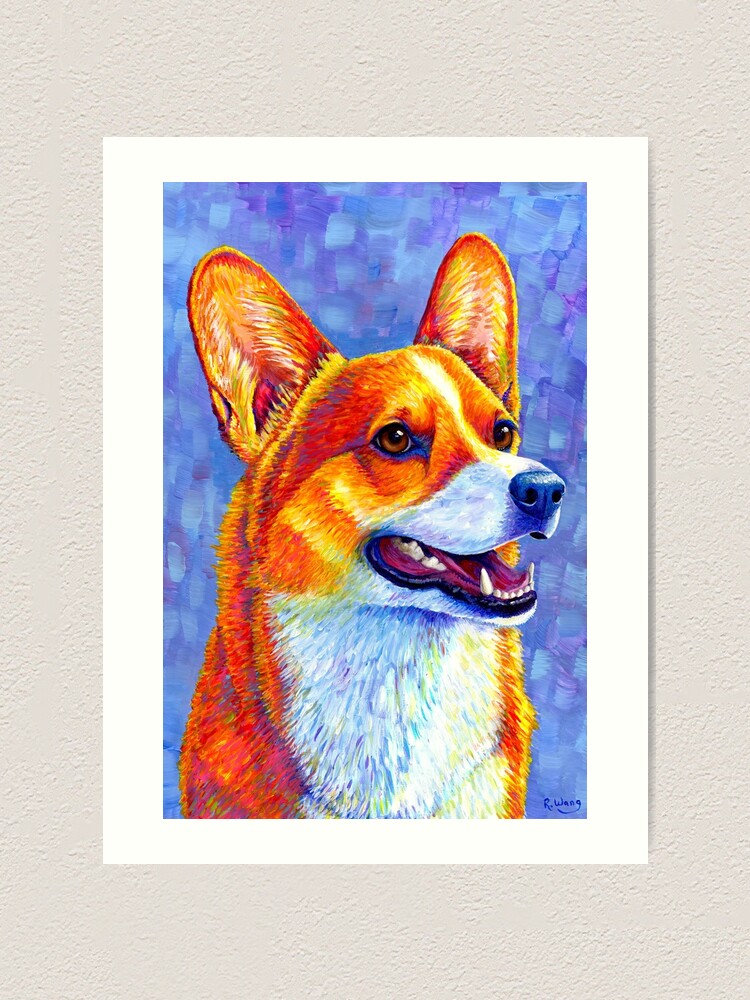 Alternate view of Mischief Maker - Colorful Pembroke Welsh Corgi Dog Art Print