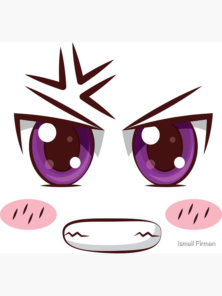 Angry Anime Face - Angry Face - Magnet